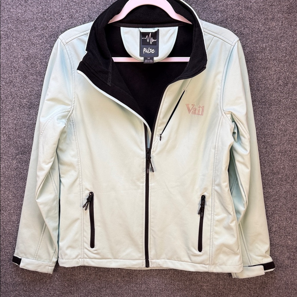 Pulse Mint Green Softshell Jacket With Black Trim… - image 1